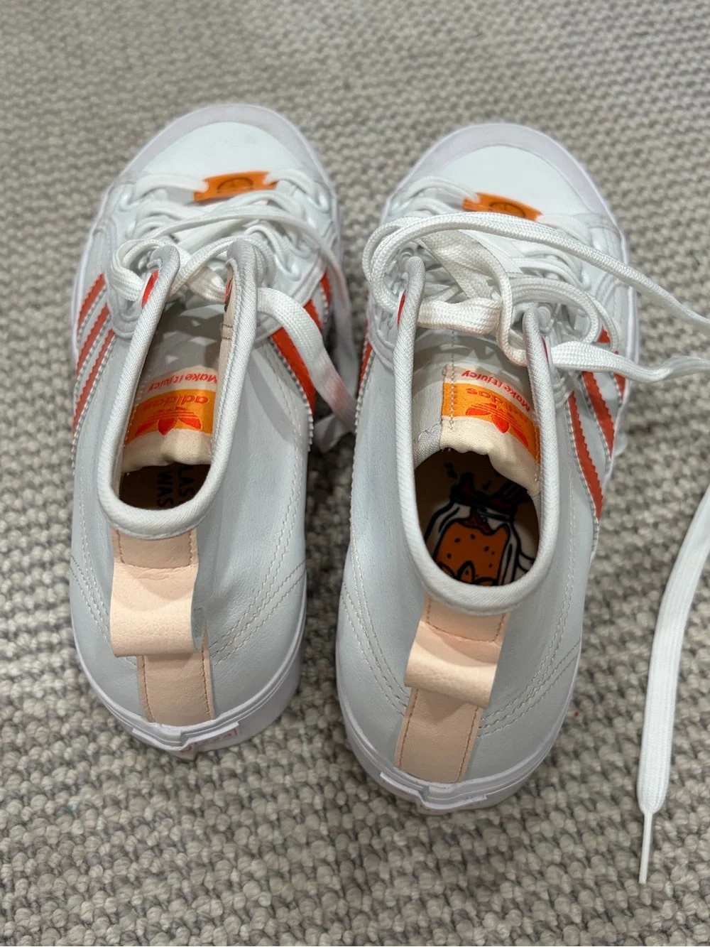 adidas Nizza Platform Mid Women's Sneakers - White/Orange Accent